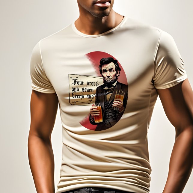 Funny Beer Drinks Abe Lincoln Präsident Party T-Shirt (Von Creator hochgeladen)