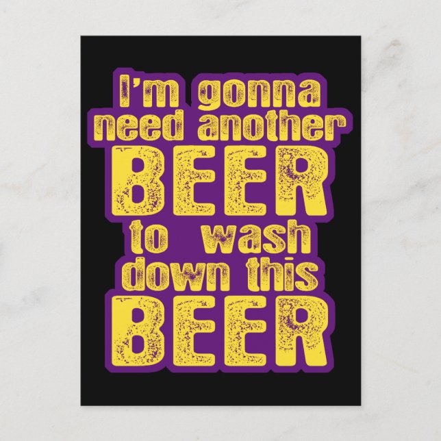 Funny Beer Drinks Postkarte (Vorderseite)