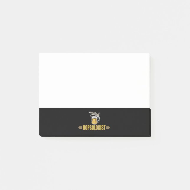 Funny Beer Hopsologin Post-it Klebezettel (Vorderseite)
