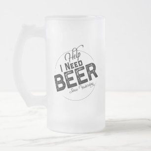 Funny Beer Joke Travel oder Party Mattierte Tasse