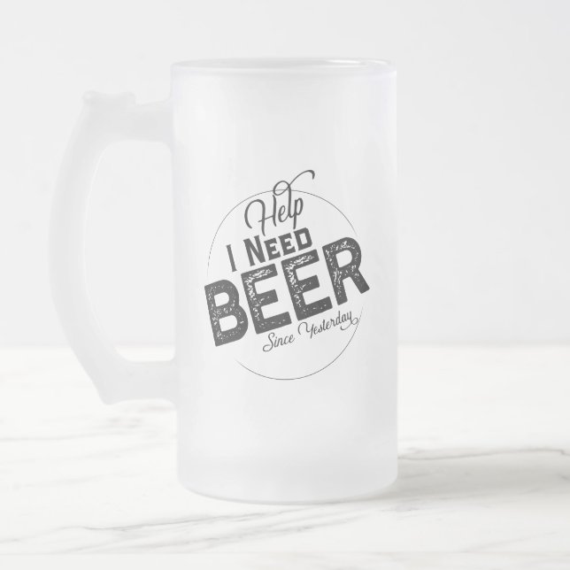 Funny Beer Joke Travel oder Party Mattierte Tasse (Links)