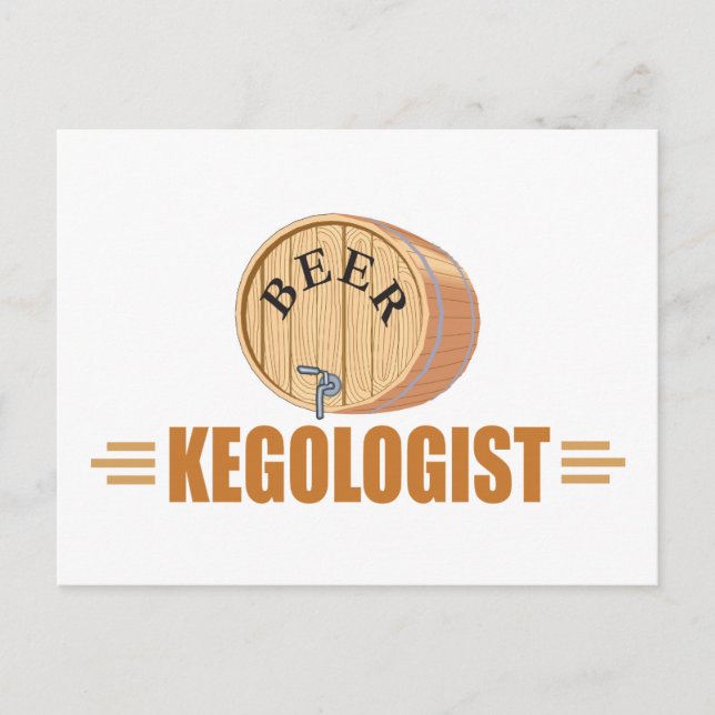 Funny Beer Keg Postkarte (Vorderseite)