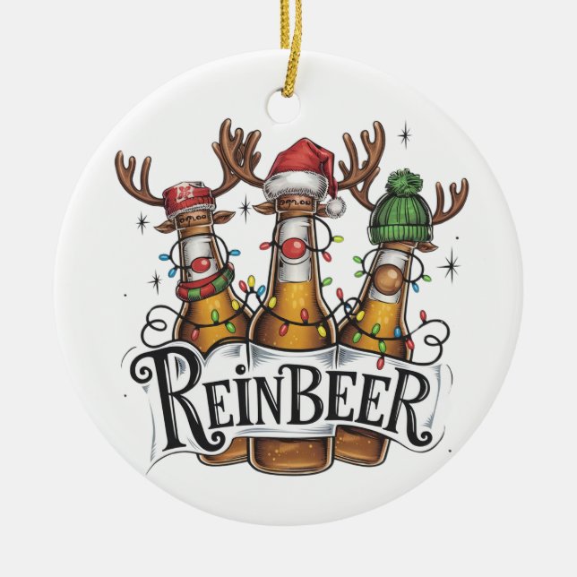 Funny Beer Keramik Ornament (Vorne)