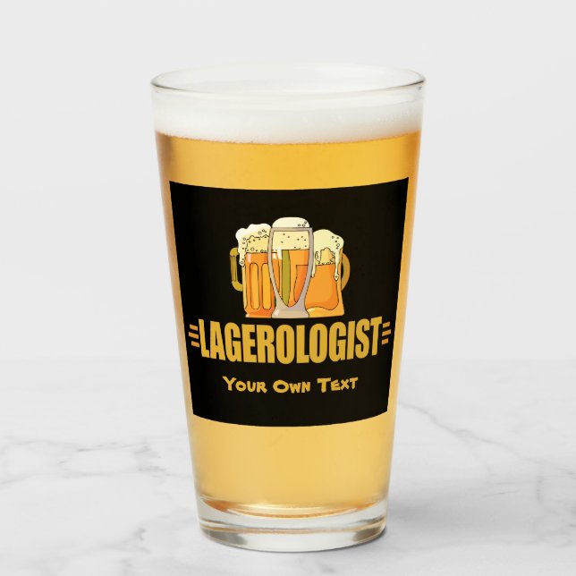 Funny Beer Lagerologe Glas (Vorne (Gefüllt))