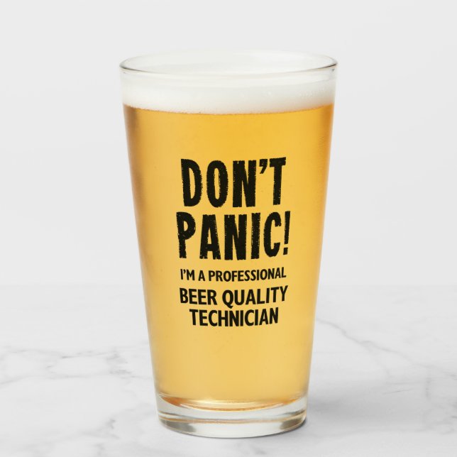 Funny Beer Lover Glas (Vorne (Gefüllt))