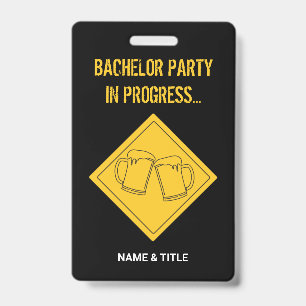 Funny Beer Lovers Bachelor Party Hochzeit Ausweis
