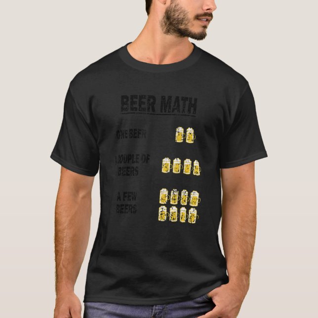 Funny Beer Math T Shirt (Vorderseite)