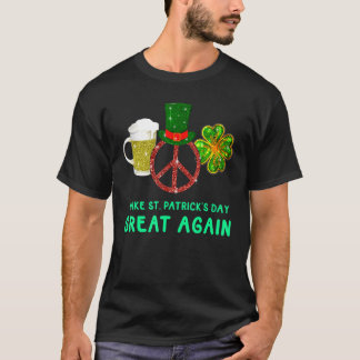 Funny Beer Peace Patty S Day St Patrick S Day Sham T-Shirt