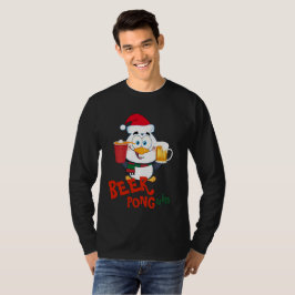 FUNNY BEER PONG Penguin Weihnachten T-Shirt
