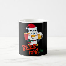 FUNNY BEER PONG Penguin Weihnachten