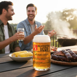 Funny Beer Prescription Personalisiert Name Beer Dosenglas