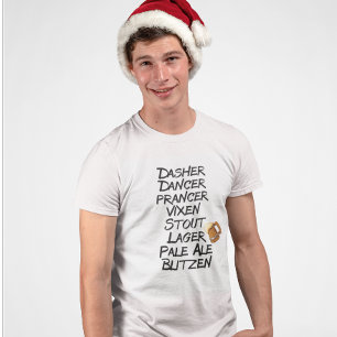Funny Beer Reindeer ernennt Weihnachtsfeiertag T-Shirt