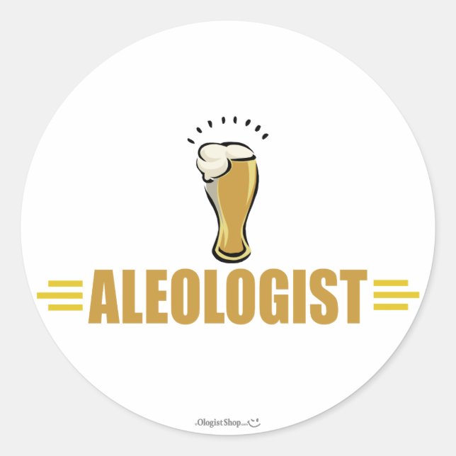 Funny Beer Runder Aufkleber (Vorderseite)