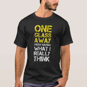 Funny Beer Shirts für Männer - ein Glas weg von SA