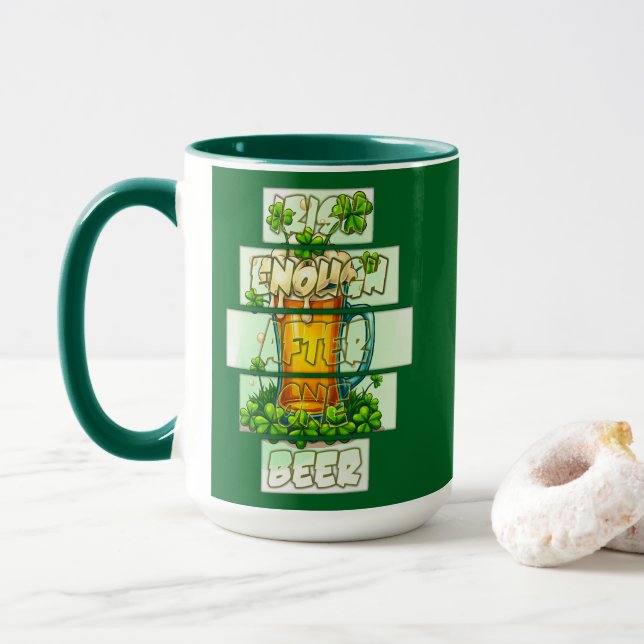 Funny Beer St Patrick’s Day Shirt – caneca Tasse (Mit Donut)