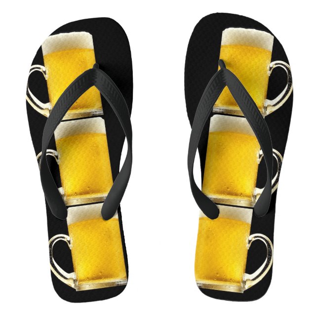 Funny Beer Tasse Happy Hour Flip Flops (Fußbett)