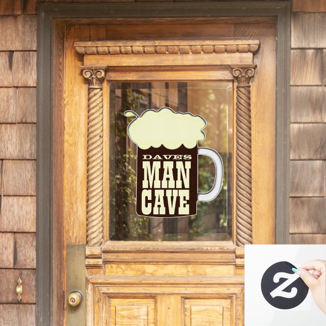 Funny Beer Tasse Man Cave Fensteraufkleber (Von Creator hochgeladen)