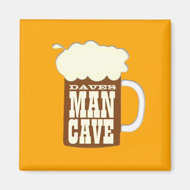 Funny Beer Tasse Man Cave Magnet (Vorne)