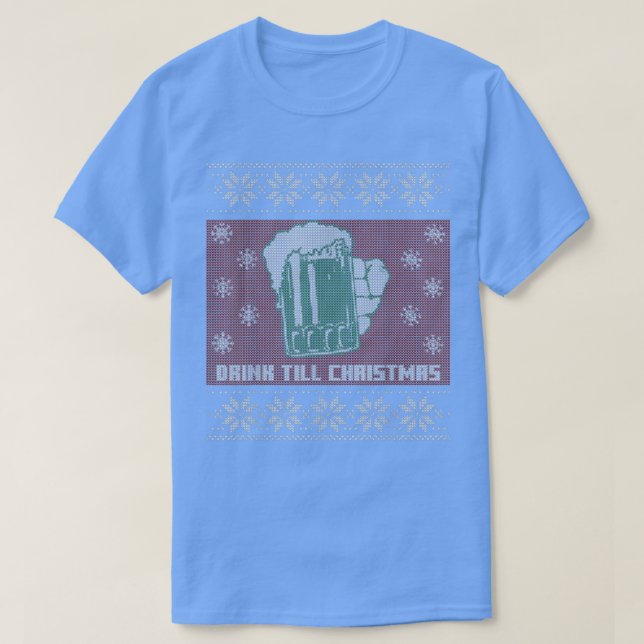 Funny Beer Ugly Christmas Sweaters T-Shirt (Design vorne)