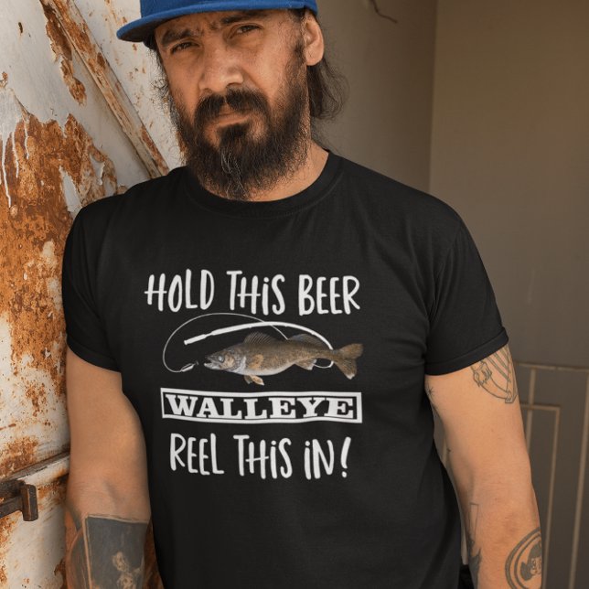 Funny Beer Walleye Fishing Pub Hobby T-Shirt (Von Creator hochgeladen)
