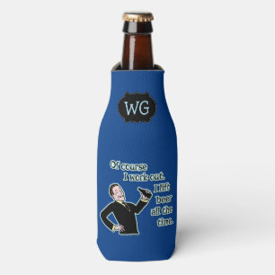 Funny Beer Work Out Spaß mit Monogramm Flaschenkühler