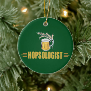 Funny Beer Zuhause Bierbrauer Humour Hopsologs Keramik Ornament