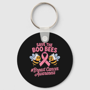 Funny Bees Ghost Boo Breast Cancer Awareness Pink Schlüsselanhänger