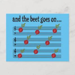 Funny Beet Sprichwort und die Rübe geht weiter Postkarte