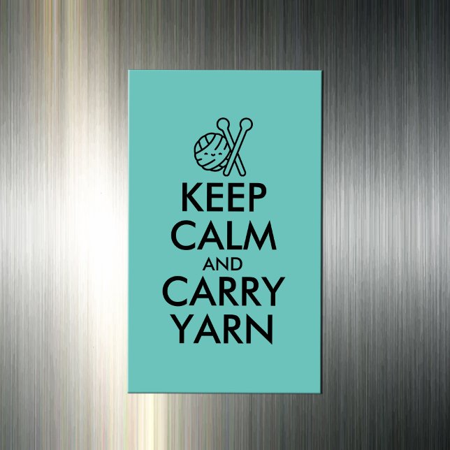 Funny Behalt Calm & Carry Yarn Handschuhmagnet Magnetkarte (Von Creator hochgeladen)
