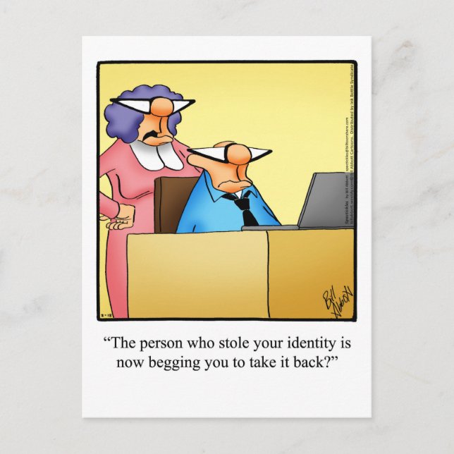 Funny "Behalt in Touch" Postkarte (Vorderseite)