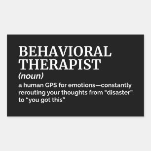Funny Behavioral Therapeutic Definition Rechteckiger Aufkleber