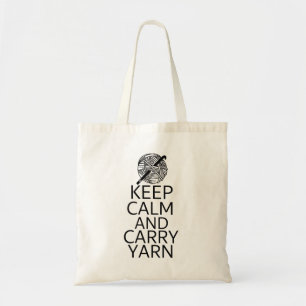 Funny Behielt Calm und Carry Yarn Crochet Tragetasche