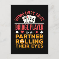 Funny Behind jedem großen Bridge Player Partner