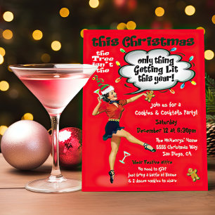 Funny Bekommt lit Cookies und Cocktails Party Einladung