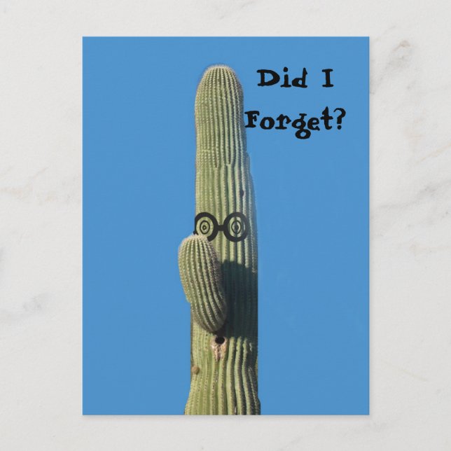 Funny Belated Geburtstag Gruß Postkarte (Vorderseite)