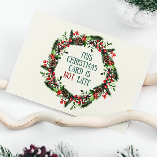 Funny Belated Vintag Style Christmas Feiertagskarte