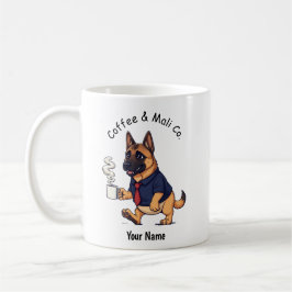 Funny Belgian Malinois dog Business Suit Coffee Kaffeetasse