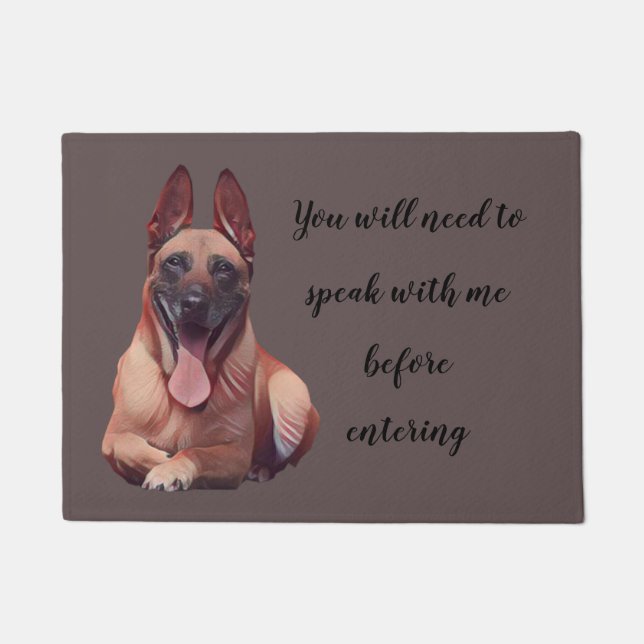 Funny Belgisch Malinois Dog Doormat Fußmatte (Vorderseite)