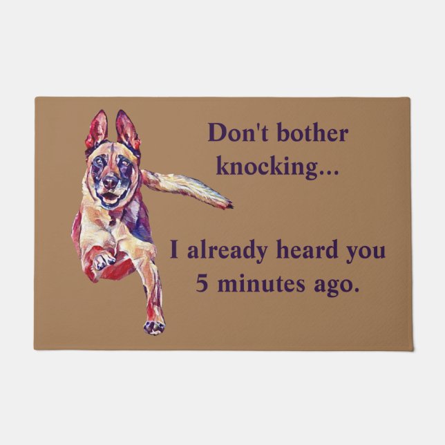Funny Belgisch Malinois Doormat Fußmatte (Vorderseite)