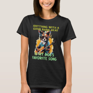 Funny bellt Beat with Rock'n Roll Dog T-Shirt