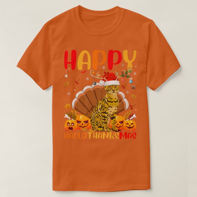 Funny Bengalisch Cat Lover Happy Bengalisch Cat He T-Shirt (Design vorne)
