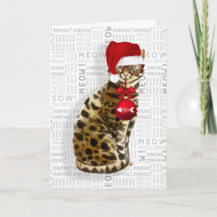 Funny Bengalisch Christmas Cat Karte