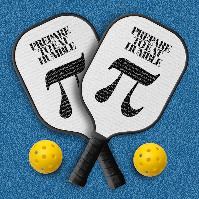 Funny bereitet sich auf etwas Humble Pi zu essen Pickleball Schläger (Funny Prepare to Eat Humble Pi Pickleball Paddle (Front & Back) Cover Photo.)