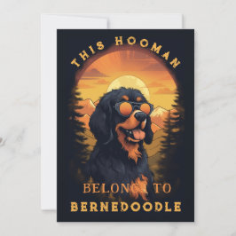 Funny Bernedoodle Dog Eltern Personalisiert Ankündigung
