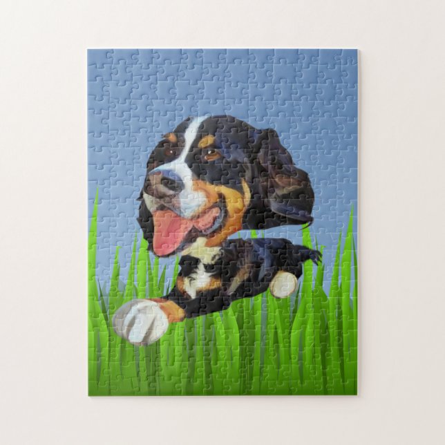 Funny Bernese Mountain Dog 252 Piece Puzzle (Vertikal)