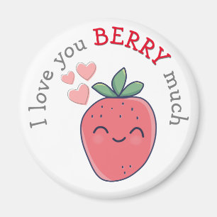 Funny Berry I Liebe You Magnet