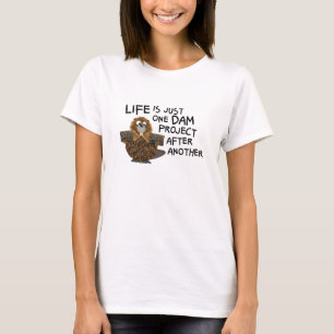 Funny beschäftigt Beaver Geschenk T - Shirt
