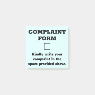 Funny Beschwerdeformular Post-it Klebezettel