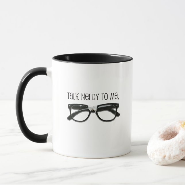 Funny besprechen Nerdy mit mir Tasse (Mit Donut)