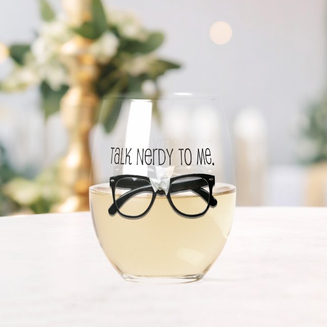 Funny besprechen Nerdy mit mir 🍷 Weinglas Ohne Stiel (Insitu (Hochzeit))